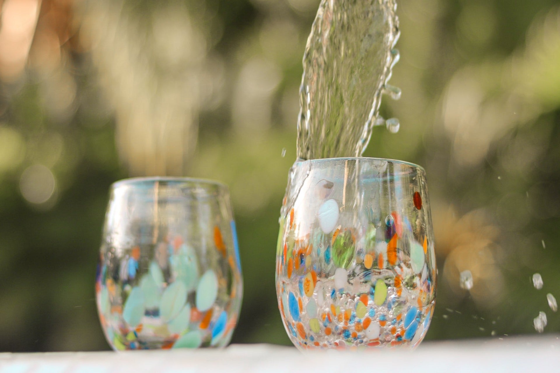 Juego de vasos pinta colores