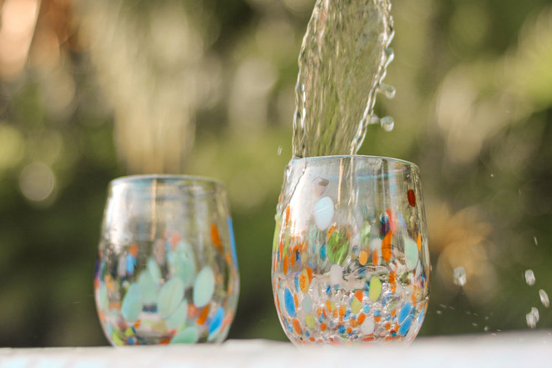 Juego de vasos pinta colores